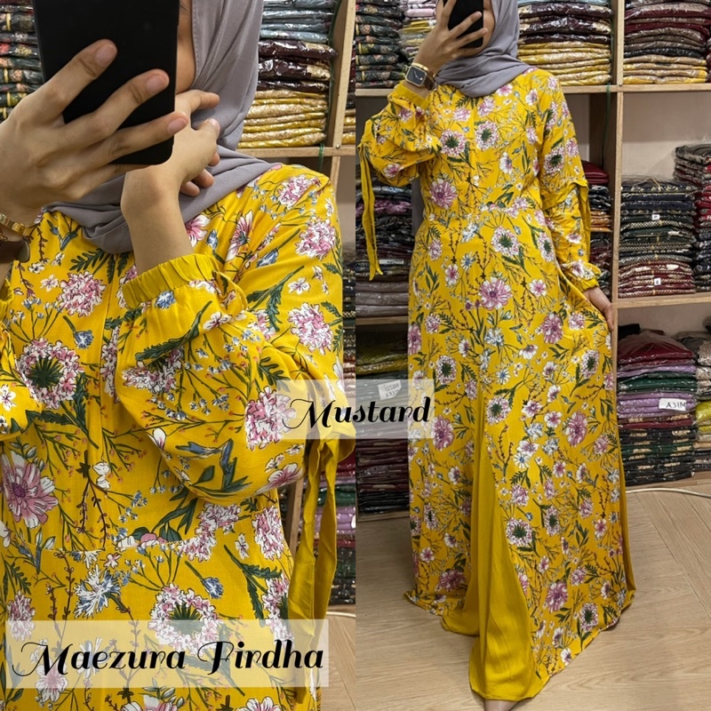 Daster arab MAEZURA FIRDHA Dress Rayon Motif Super klok