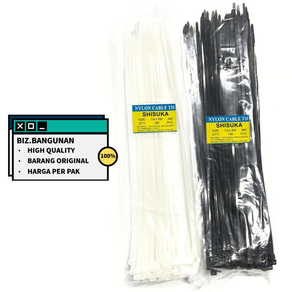 KABEL TIES  3.6 X 300MM (ISI 100) - CABLE TIE TIS 30 CM 300MM