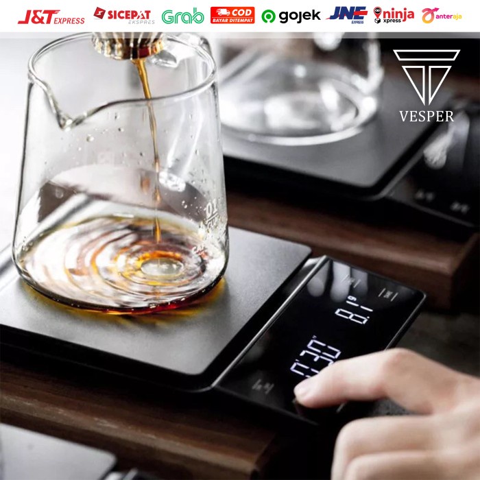 

DISKON - (BISA COD) Timbangan kopi LED display 3kg / cofffee drip scale touch screen