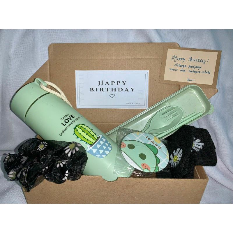 

aenkgift ~ Hampers Gift Box Tumblr Dan Set Alat Makan Untuk Kado Cewek Premium