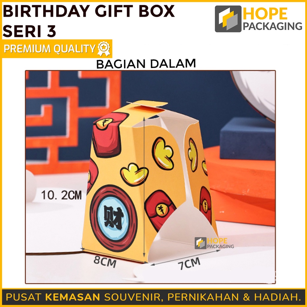 [ 5 PCS ] Bentuk 3d Karakter Animal seri 3 Kotak Kemasan Souvenir / Kotak hadiah  Untuk Souvenir Ulang Tahun / Happy birthday / ultah