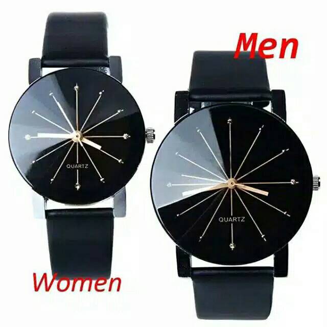 Jam Tangan Couple/Pria/Wanita Strap Kulit Elegan