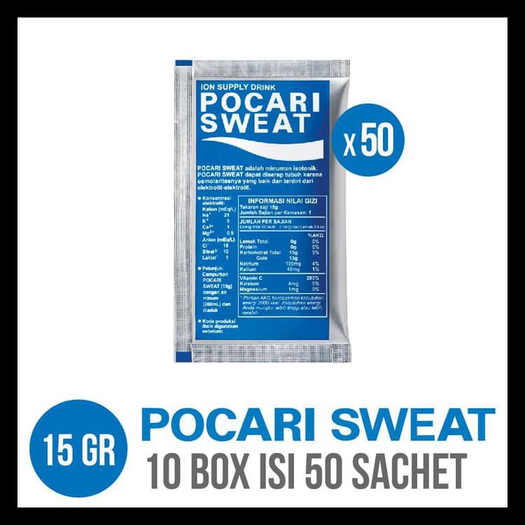 

POCARI SWEAT SACHET 15 gr 10 box (50 sachet) PRODUK TERBATAS