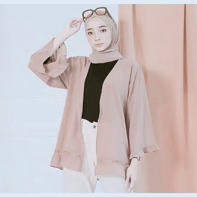 CARDI KANAYA RUFFLE OUTER / KANAYA OUTER CARDI / CARDIGAN REMPEL OUTER MOSCREPE