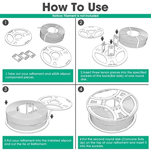 eSUN eSpool for Refilament Spool Holder for 3D Printer Filament