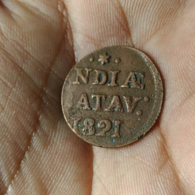 Uang koin kuno EROR INDIAE BATAV1821 EROR