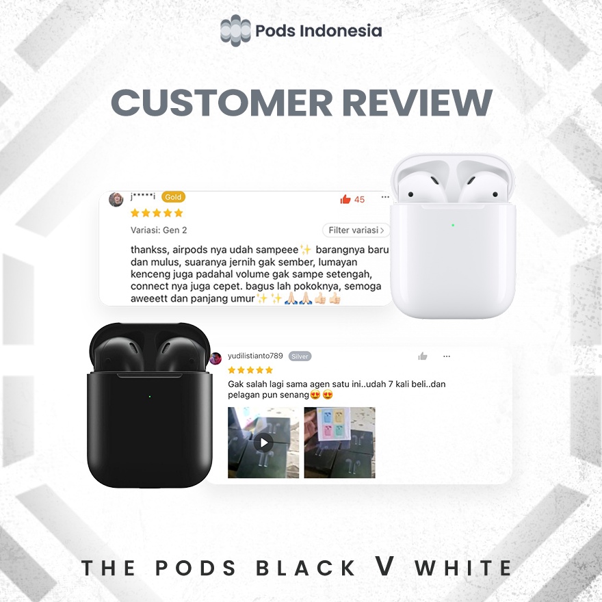 ThePods [PAKET HEMAT] The Pods Zebra Package Edition Black and White Best Seller - By PodsIndonesia