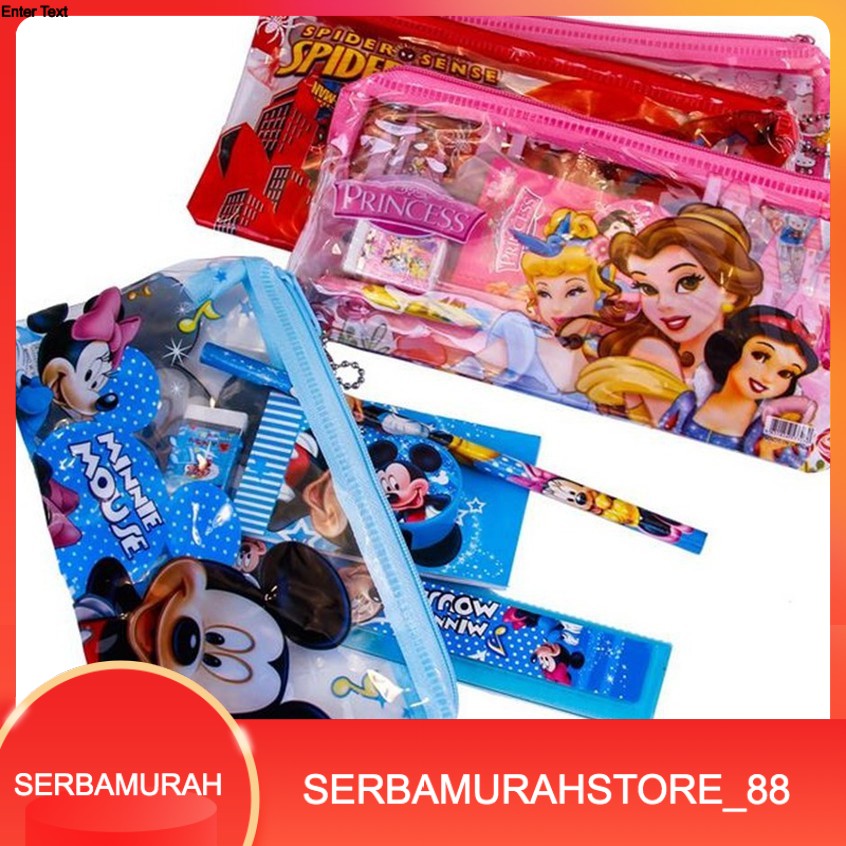 

Murah Stationary Set Tempat Alat Tulis Set 6 In 1 AT125 Kotak Pensil Pulpen Buku Penghapus