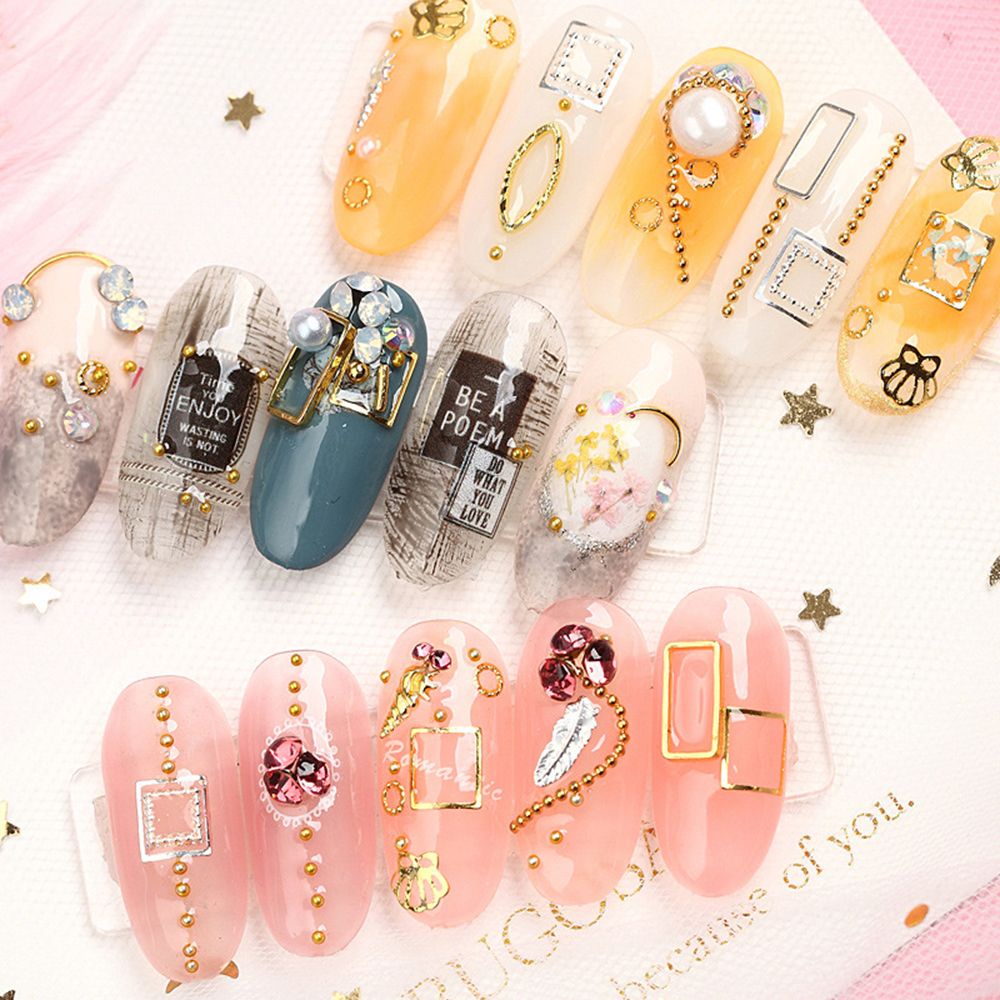 Mxbeauty Stiker Sequin Glitter Berlian Imitasi 3d Bentuk Kotak Holografik Multi Warna Dekorasi Nail Art Diy