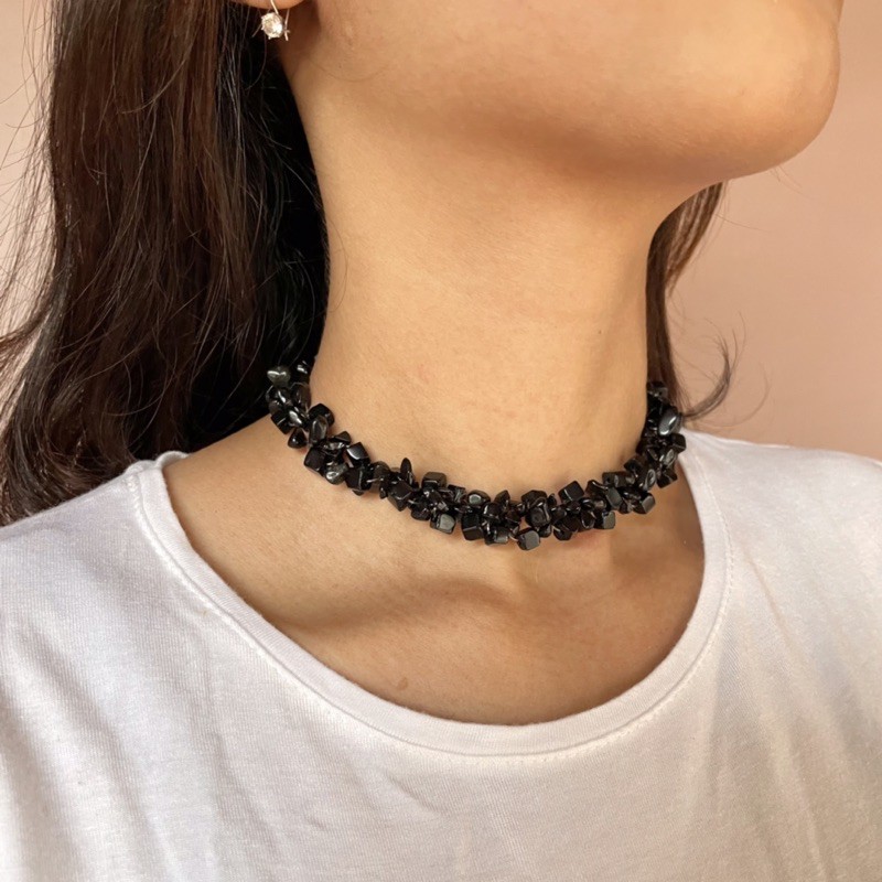 Oceanè choker / stone necklace / kalung batu kerikil