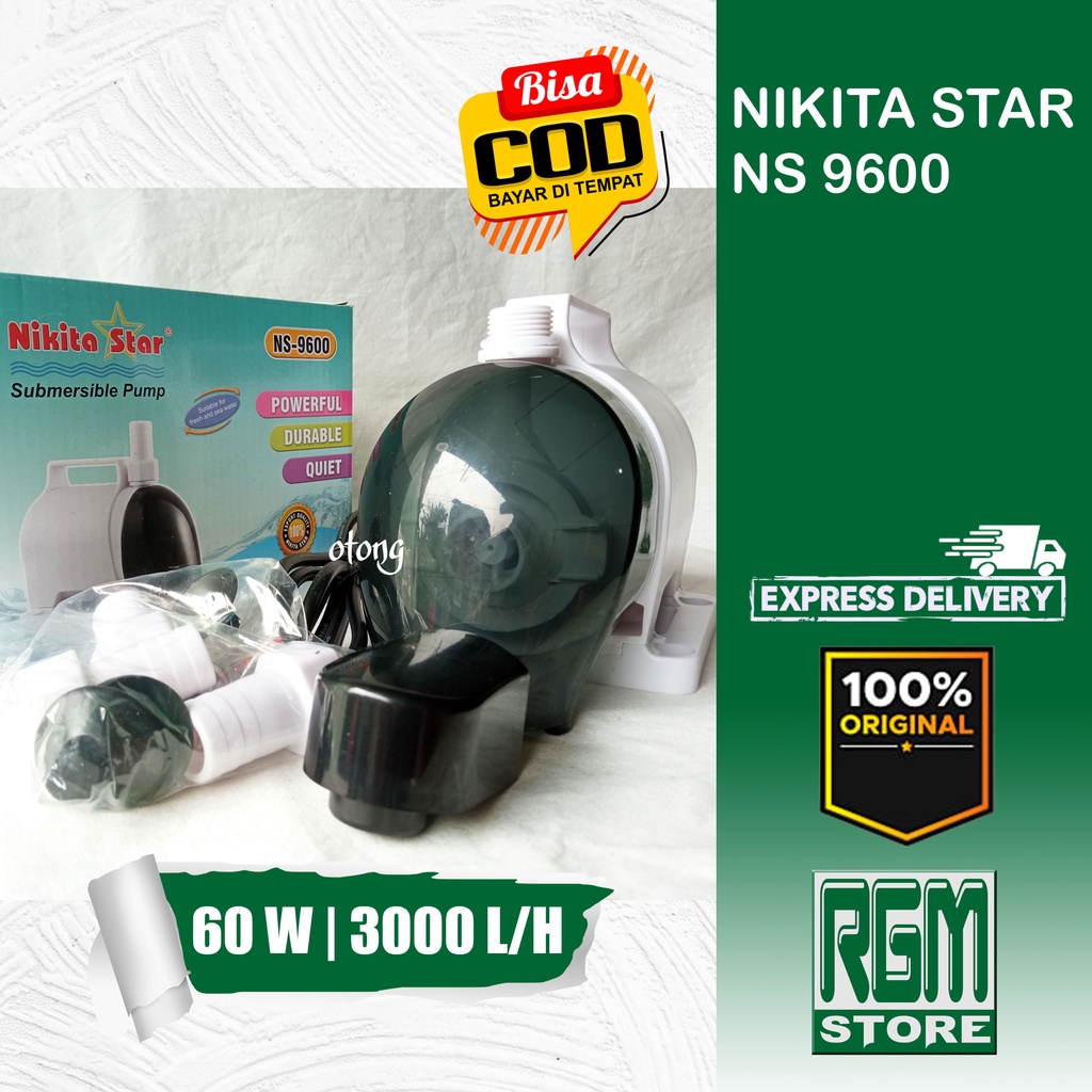 NIKITA STAR NS 9600 NS9600 MESIN POMPA KOLAM AQUARIUM HYDROPONIK