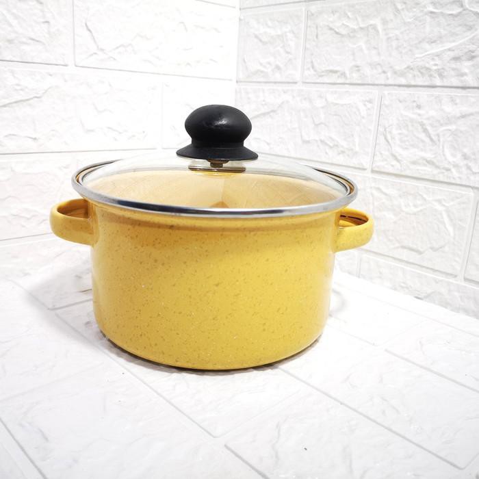 Panci / Panci Enamel Zuko 22 Cm Yellow High Quality Premium