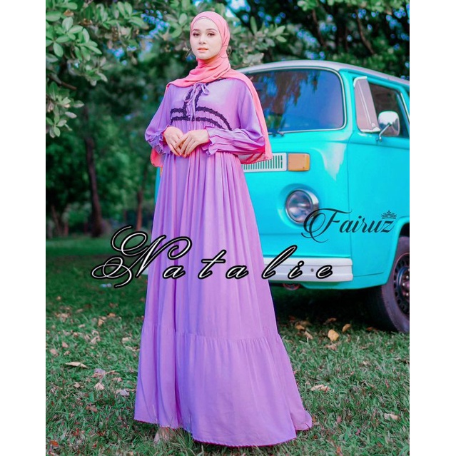 Daster arab FAIRUZ NATALIE Maxi Dress Rayon Super Kekinian