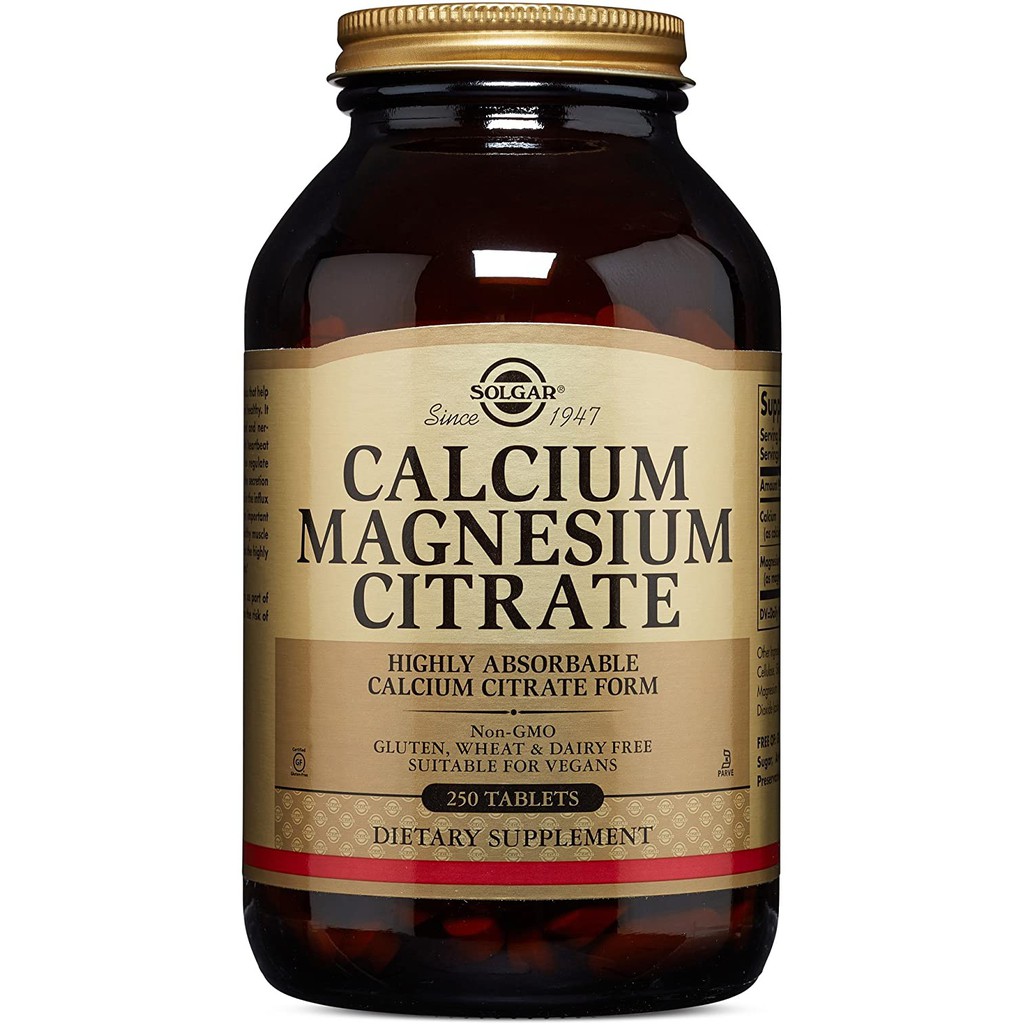 Solgar Calcium Magnesium Citrate 250 Tablets Solgar Kalsium Magnesium