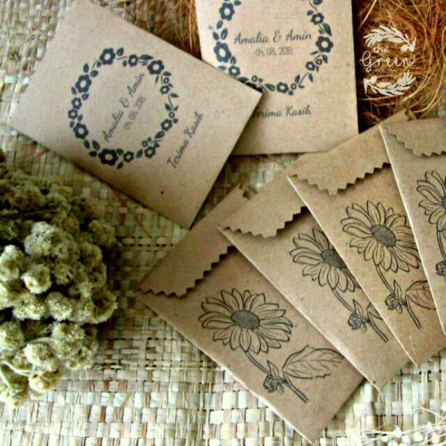 

Green Souvenir Kemas Amplop kertas Craft - Souvenir Benih Tanaman