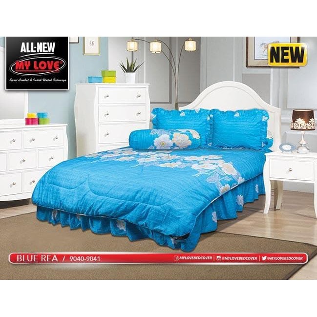 Bedcover My love 180 x 200 Blue Rea ( Flat )