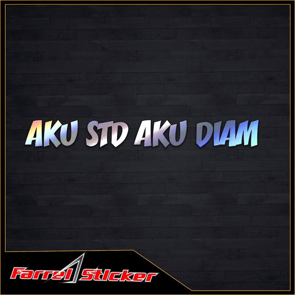 stiker AKU STD AKU DIAM sticker standar