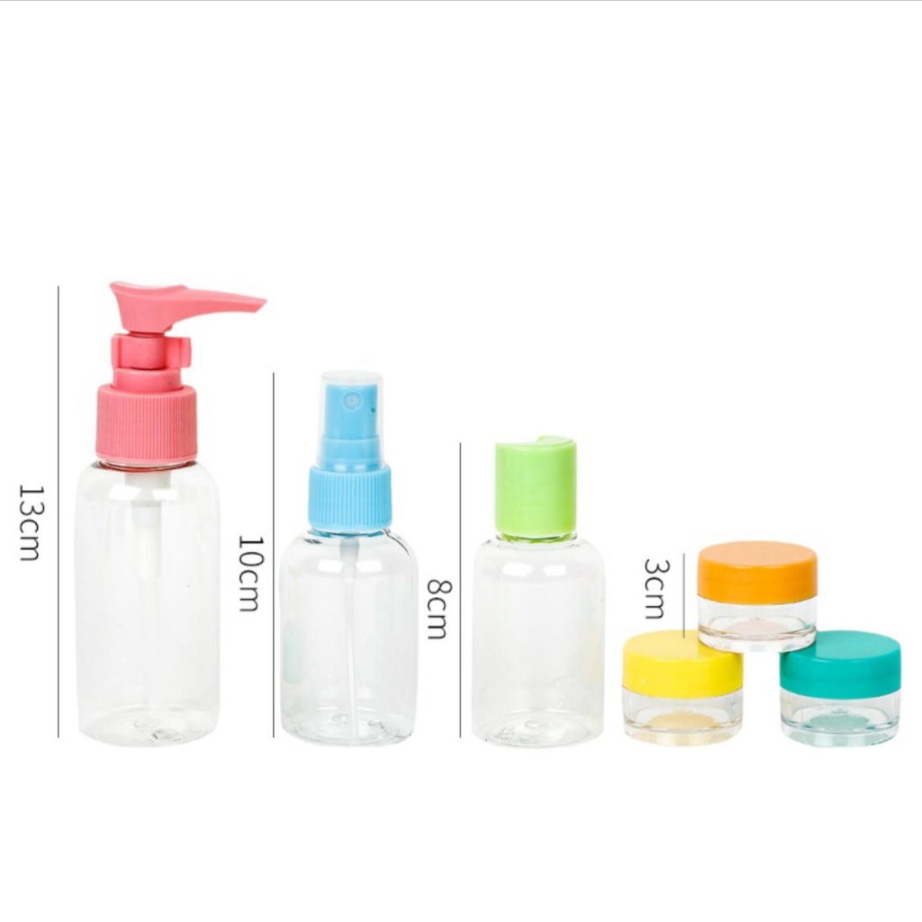 MINISO TRAVELING BOTTLE SET COLORFUL 8PCS BOTOL SET TRAVELING