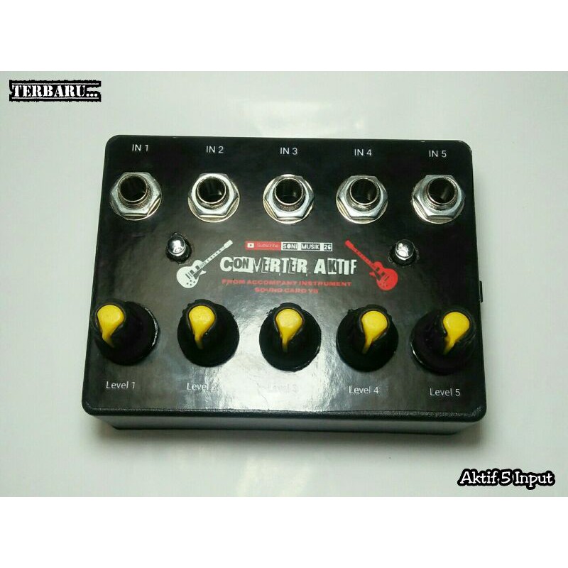 Converter Aktif 5 Input (Solusi Suara Gitar Pelan Saat Pakai Converter Pasif)j