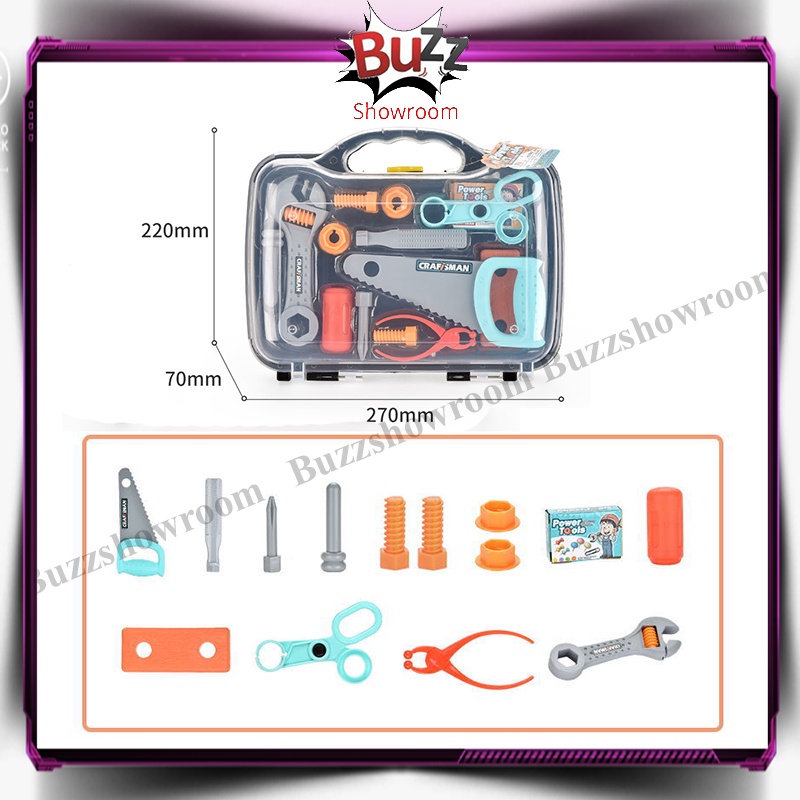 ToolBox Anak Tools set toys mainan alat perkakas obeng Tool Box Koper