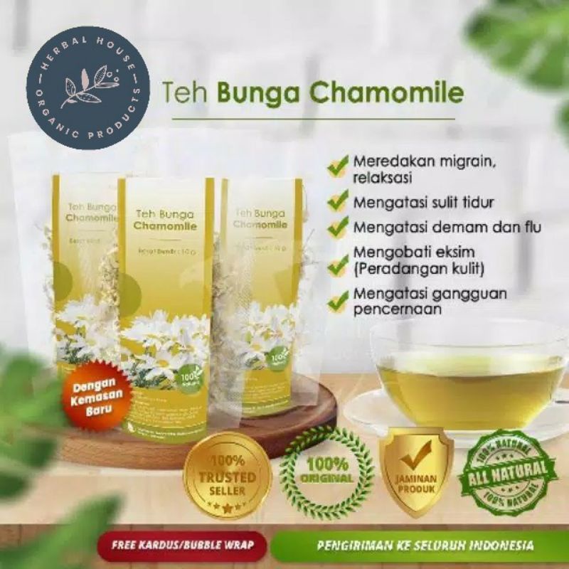 

Teh Herbal Bunga Chamomile Teh Kesehatan Teh Relaksasi Kaya Antioksidan Teh Anti Imsomnia