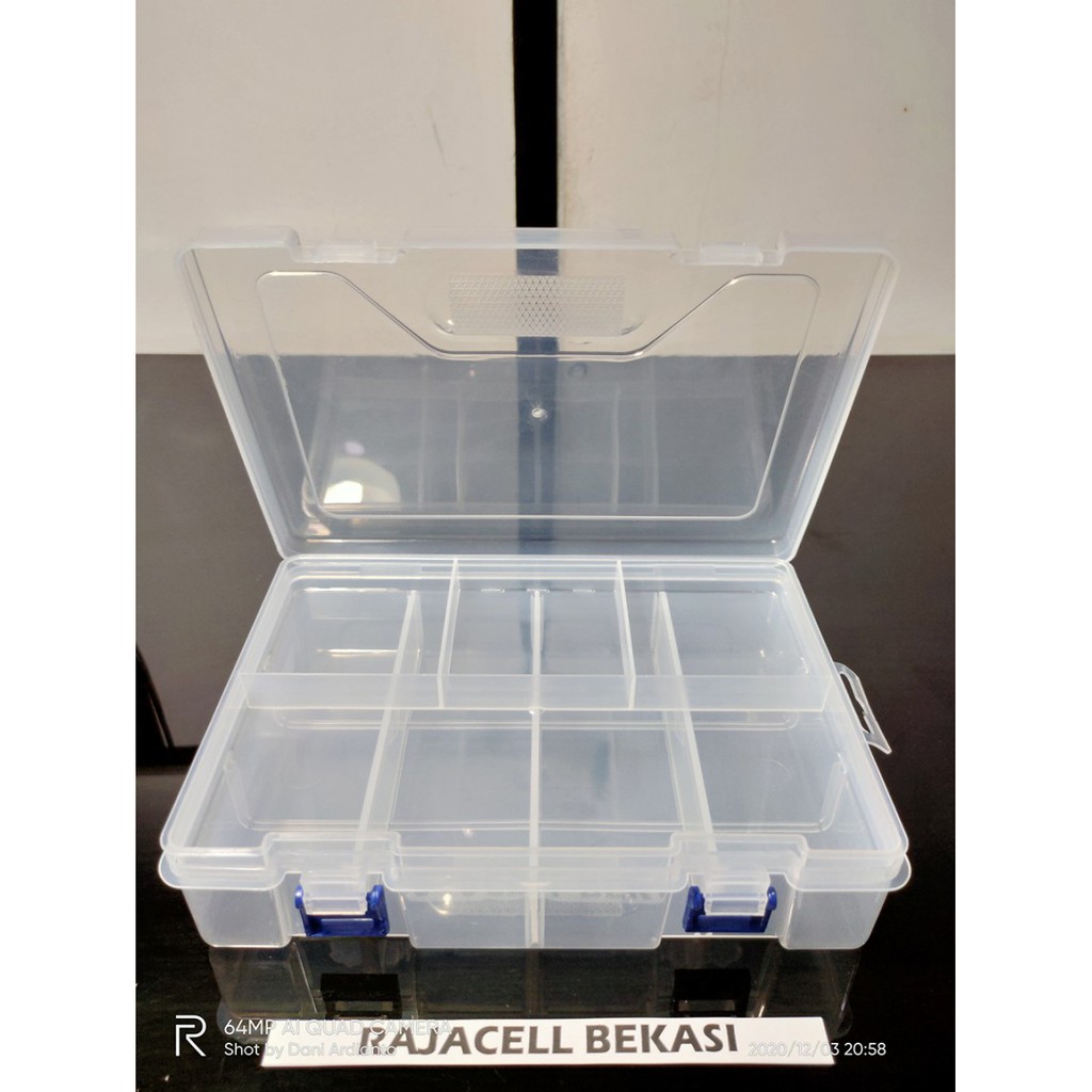 Storage Box 2Susun Tempat Penyimpanan Komponen Elektronik 234*168*62mm