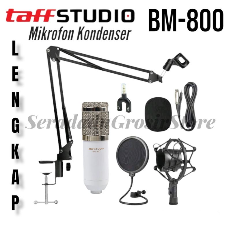 Paket Mikrofon Kondenser BM800 Taffstudio