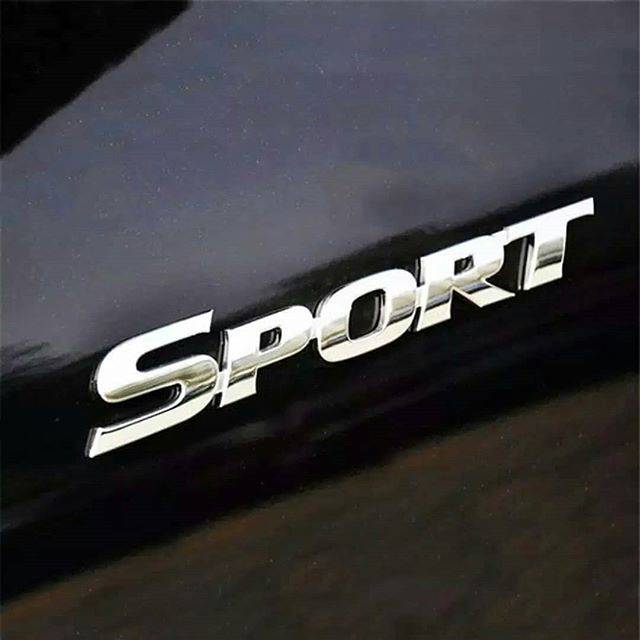 Emblem sport chrome silver untuk agya calya jazz outlander ayla sigra avanza xenia spark visto