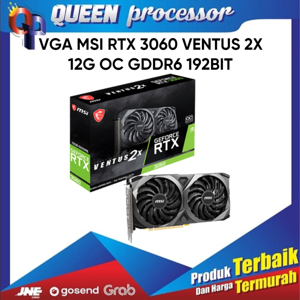 VGA MSI RTX 3060 VENTUS 2X 12G OC GDDR6 192BIT RTX3060