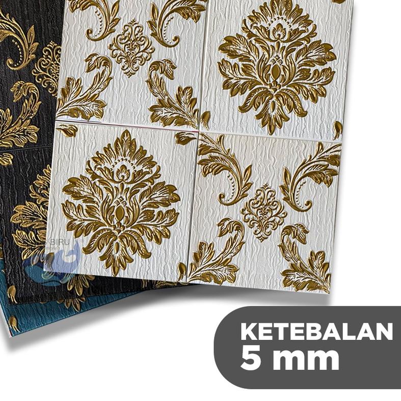 Paus Biru - Wallpaper 3D FOAM / Wallpaper Dinding 3D Motif Foam Batik Bunga More High Quality / Wall