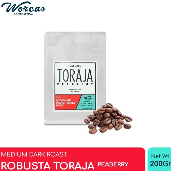 

[COD] Kopi Robusta Toraja "Peaberry" 200 Gram Medium Dark Roast [COD]