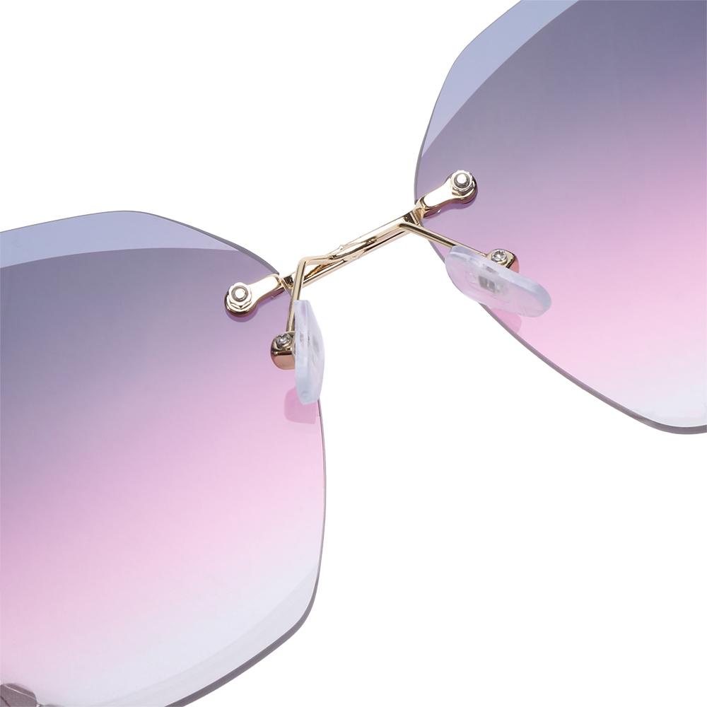 R-flower Rimless Sunglasses Musim Panas UV400 Shades Sun Glasses