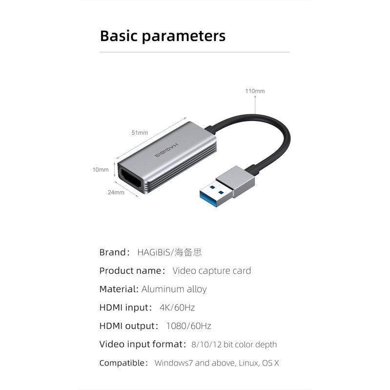 Hagibis video capture card usb 3.0 4k