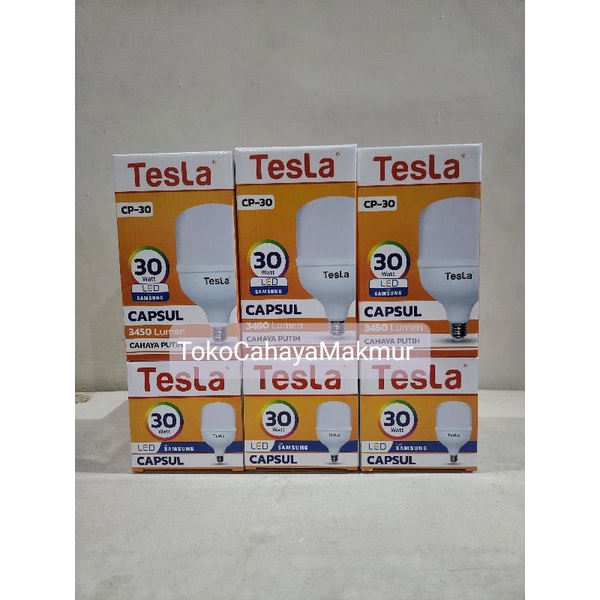 Lampu LED Bohlam Capsul 30w 30watt Tesla Cahaya Putih Hemat Energy