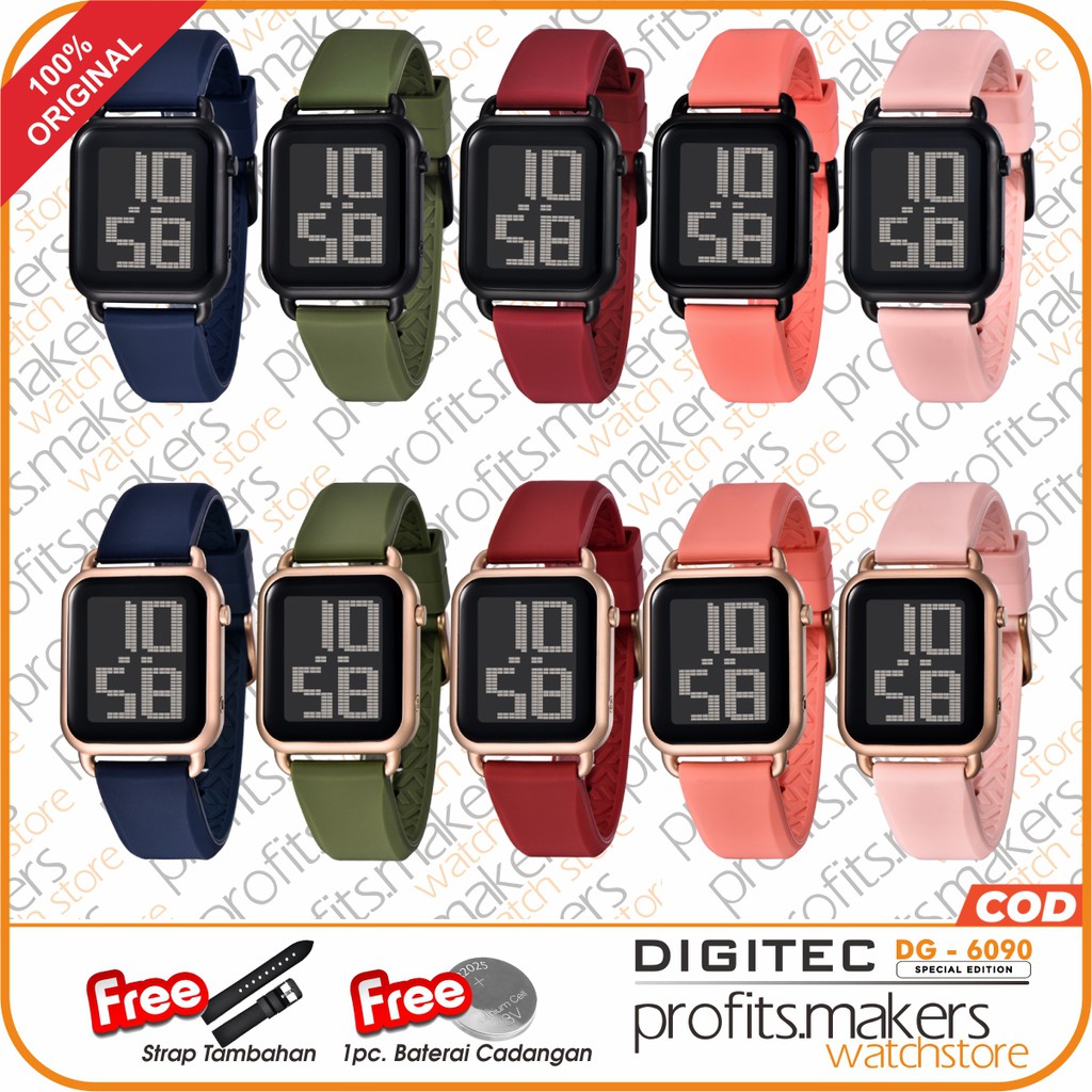 DIGITEC DG 6090 / DG-6090 / DG6090 SPECIAL EDITION STELL Watch Jam Tangan ORIGINAL