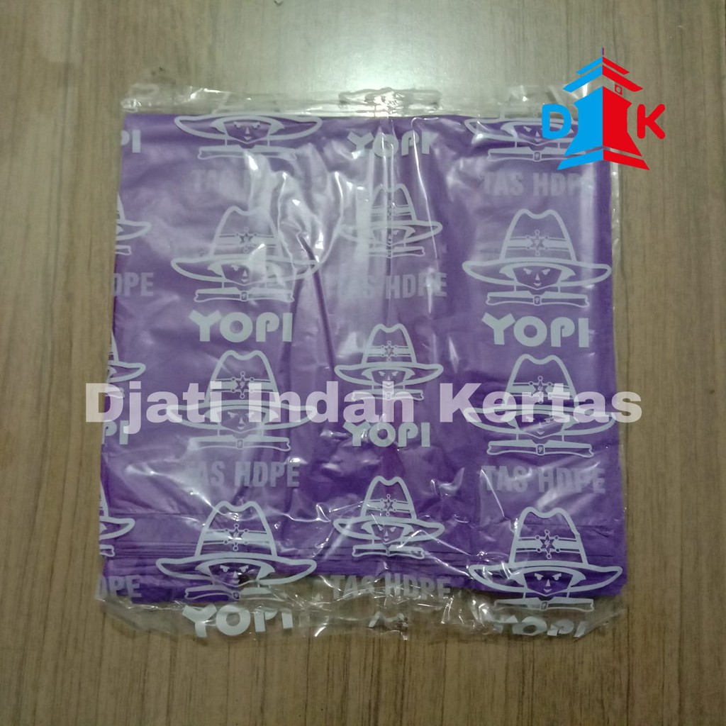 DISKON !!! Kantong Plastik Kresek YOPI Ekonomis Uk 21 ( Tanggung ) Warna Ungu