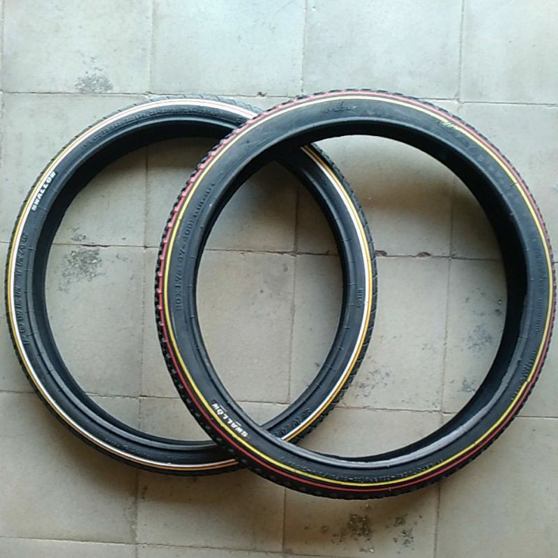 Ban luar sepeda lipat swallow 3 lis warna 20 x 1.75