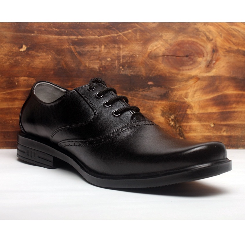 Sepatu Pantofel Pria Kulit Asli Rasheda K 01 Formal Shoes  Big Size