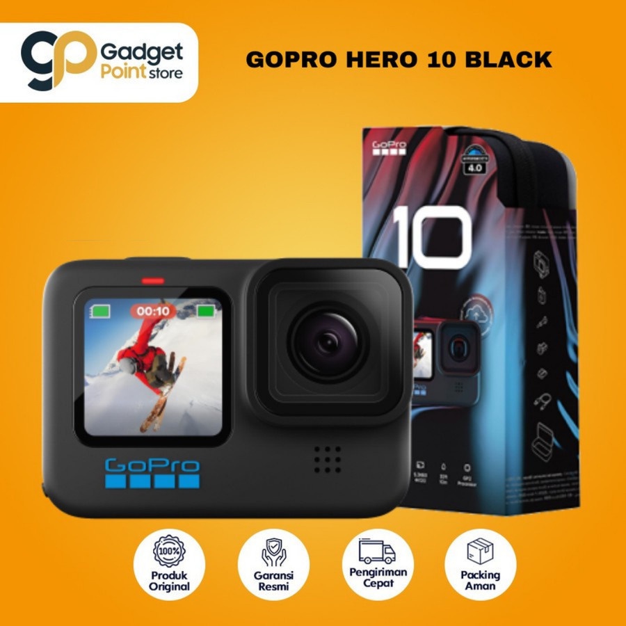 GoPro Hero 10 Black Action Camera Go Pro 10 Hero 10 - Original Garansi TAM 1 Tahun