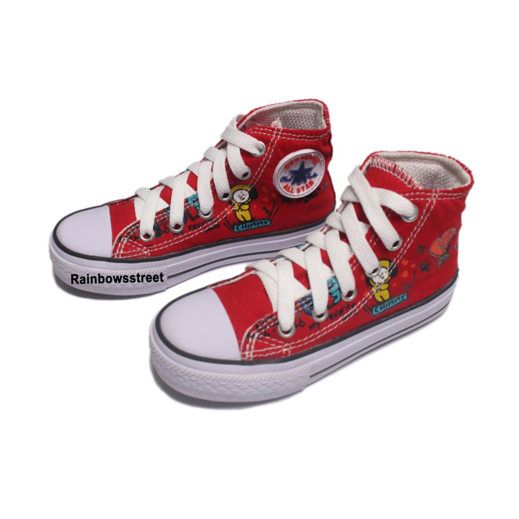 (BISA COD) sepatu anak boot motif kartun/SEPATU BOOT KANVAS MOTIF/SEPATU SNEAKER BOOT TALI ANAK BTS 