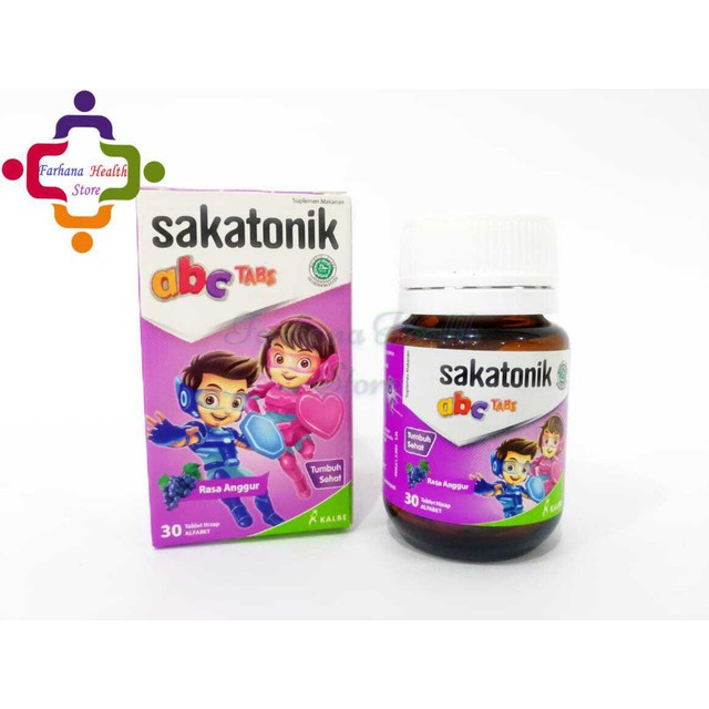 Original Sakatonik ABC 30 Tablet Hisap Rasa Anggur / Permen Multivitamin Anak