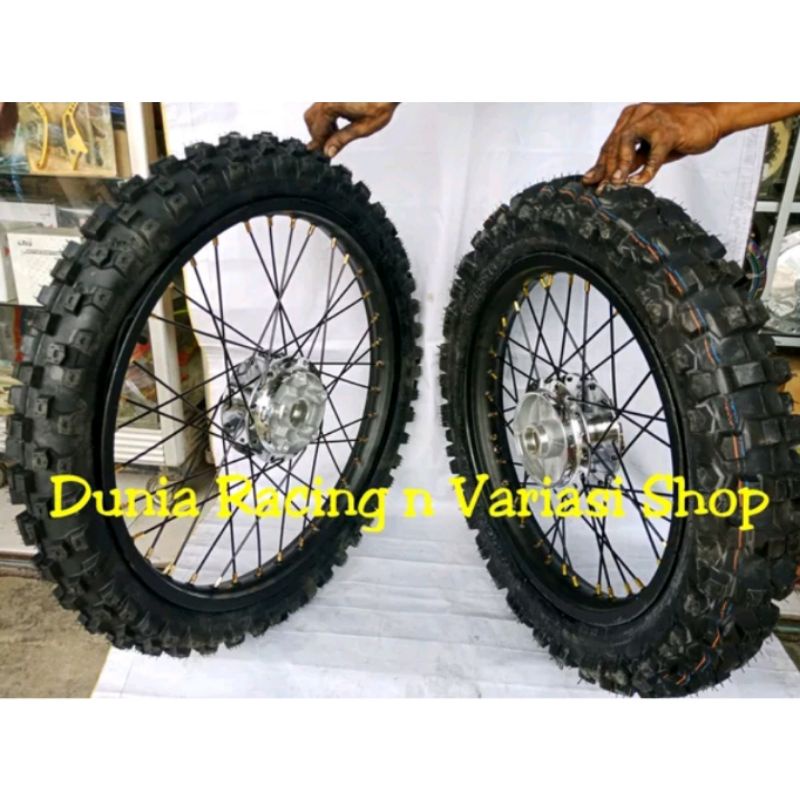 Paketan velg pelek ring 18 21 Karisma Tiger Revo Vixion Cb 150 Honda Revo sama ban Cross