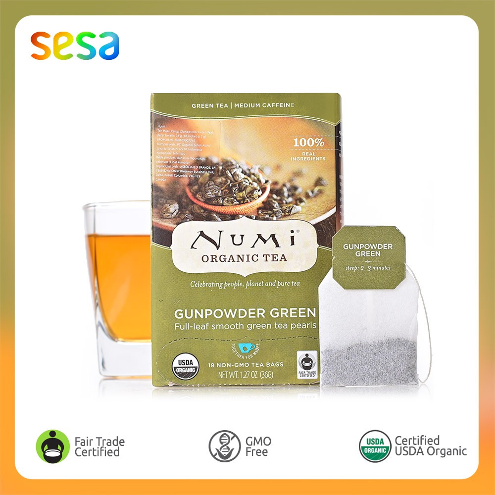 

NUMI TEA Organic Gunpowder Green 36gr - Teh NON-GMO