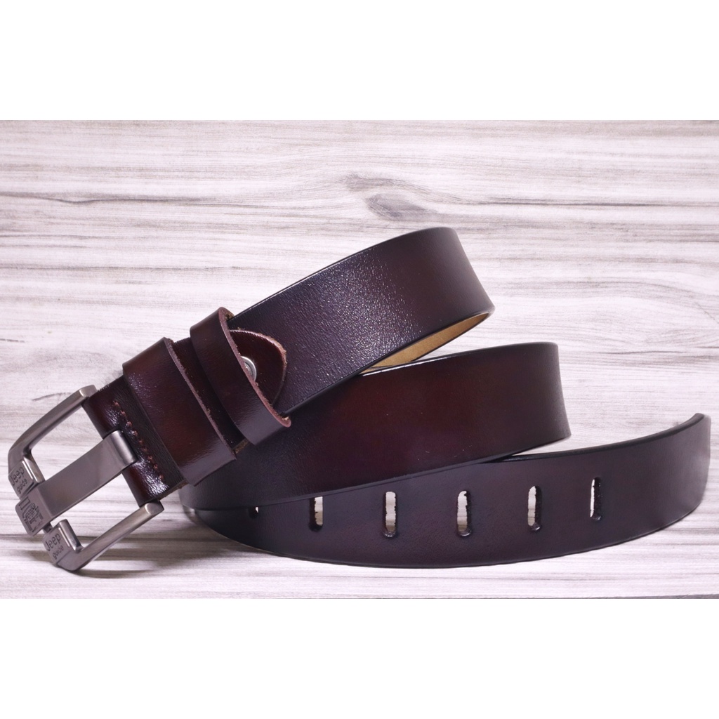 IKAT PINGGANG PRIA KULIT PREMIUM KEPALA BESI BERKUALITAS / MAN LEATHER BELT METAL BUCKLE - 944