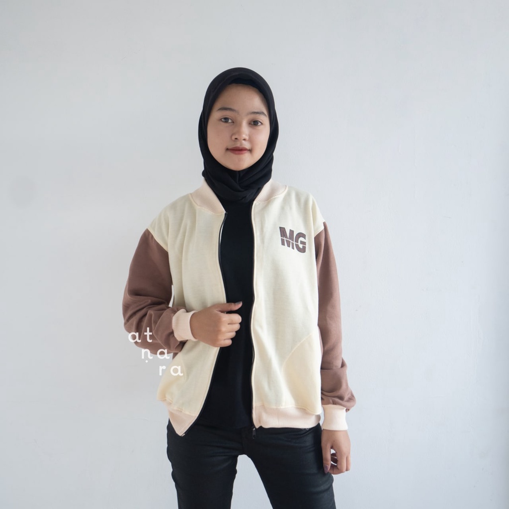 Nara Grosir - MG Baseball Jaket l Jaket Varsity Wanita