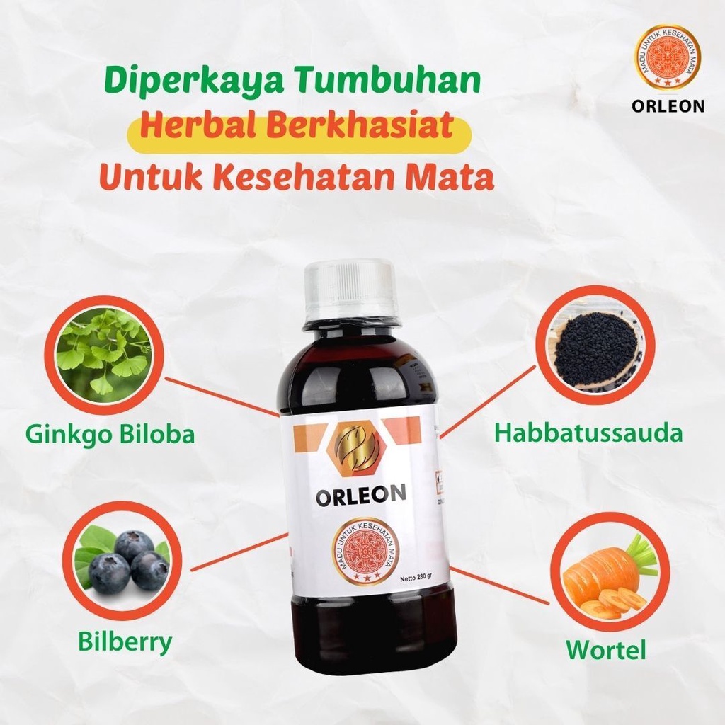 (BISA COD GRAB/GOJEK) MADU ORLEON MADU HERBAL UNTUK MENGOBATI DAN MENJAGA KESEHATAN MATA MINUS DAN KATARAK