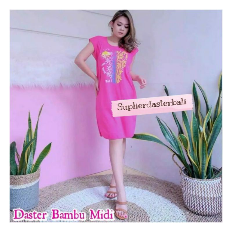 DASTER MIDI MOTIF BAMBU / DRESS MIDI BALI