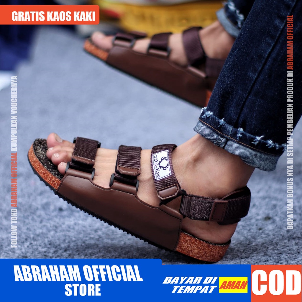 ABRHM x DAICHI Sandal Slide Pria Sandal Slop Pria Sandal Selop Cowok Kekinian Sendal Cowo Original