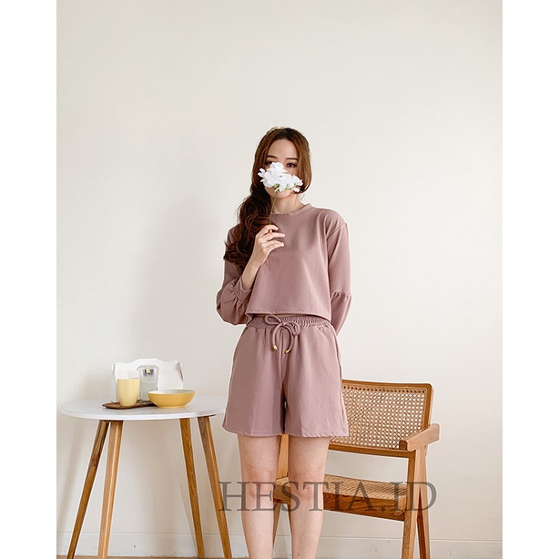 Setelan Wanita Korea Setelan Korea baju korea setelan celana pendek Kode 204