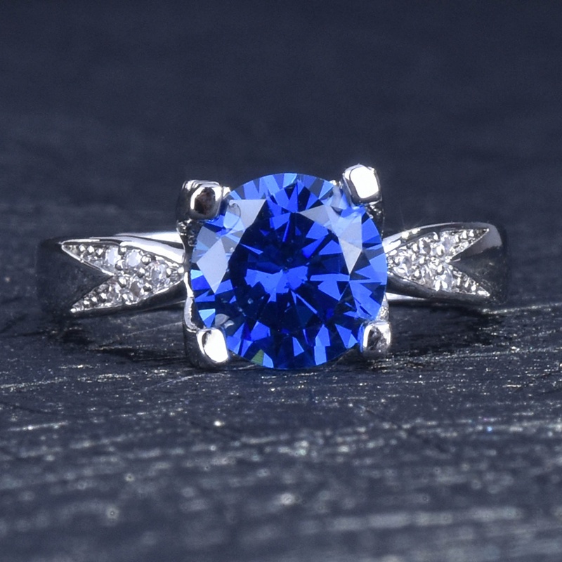 Fancyqube Cincin Jari Cubic Zircon Bentuk Persegi Adjustable Warna-Warni Gaya Klasik Untuk Wanita